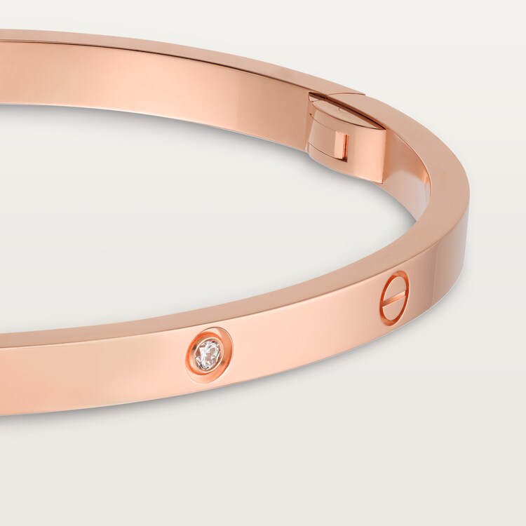 Cartier diamond bracelet rose gold sale