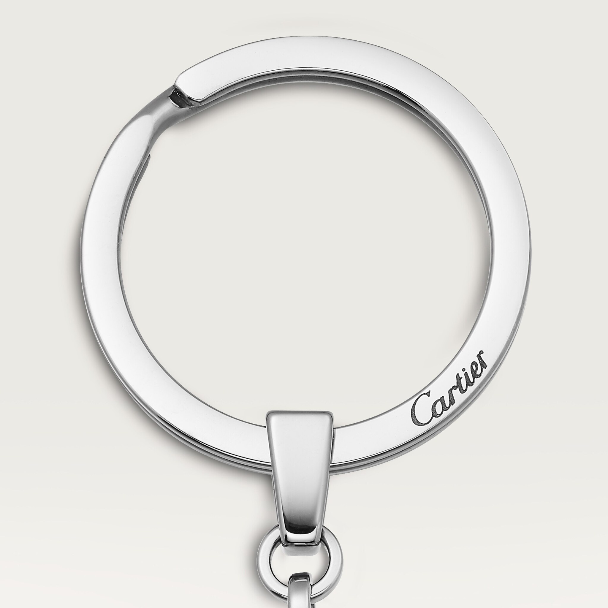 Pivoting double C décor key ring