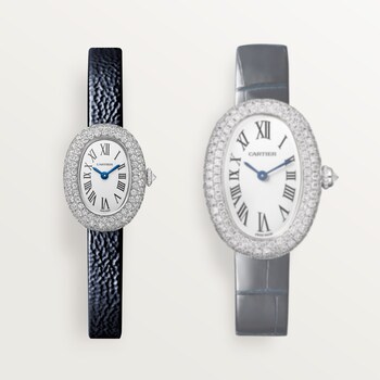 Baignoire Gold Diamond Oval Watches Cartier