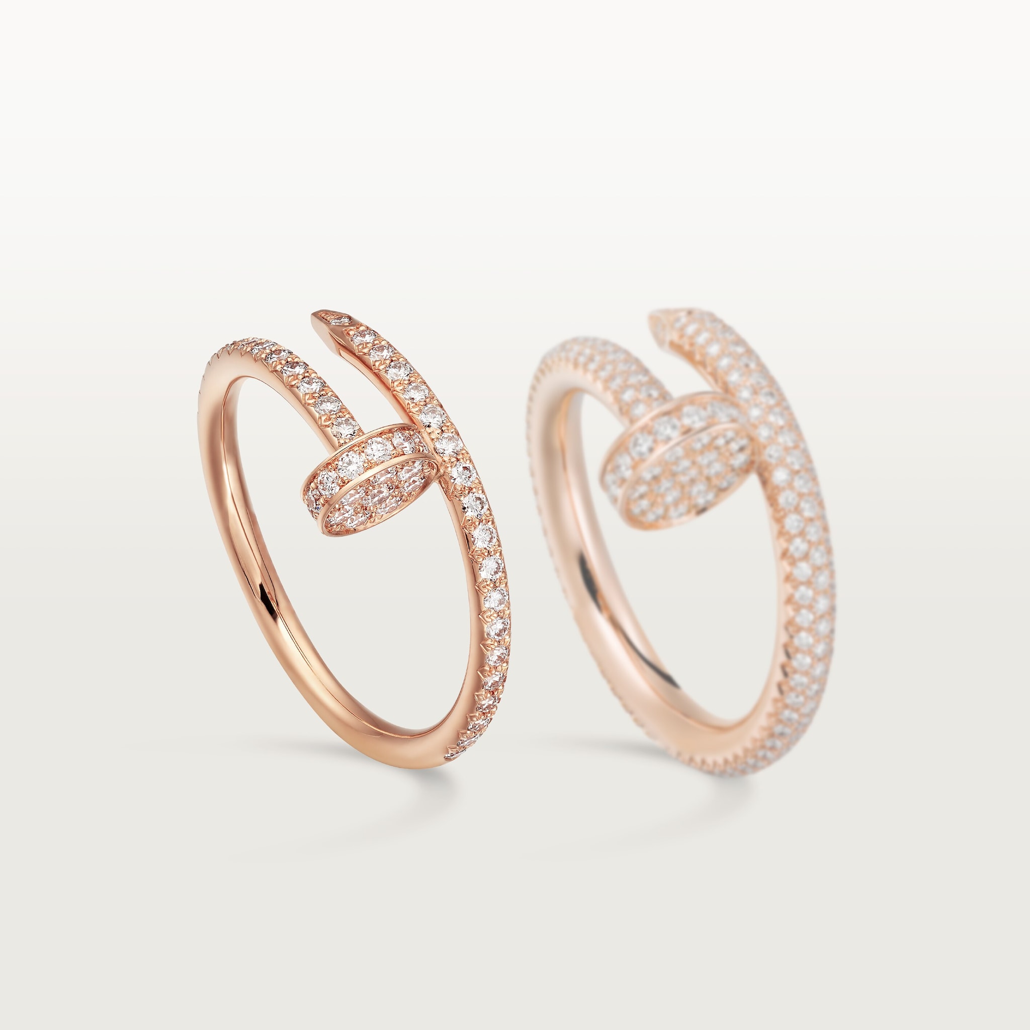 Juste un Clou ring, small model, half-paved, image 11