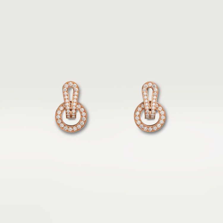 CRN8515156 Agrafe earrings Pink gold diamonds Cartier