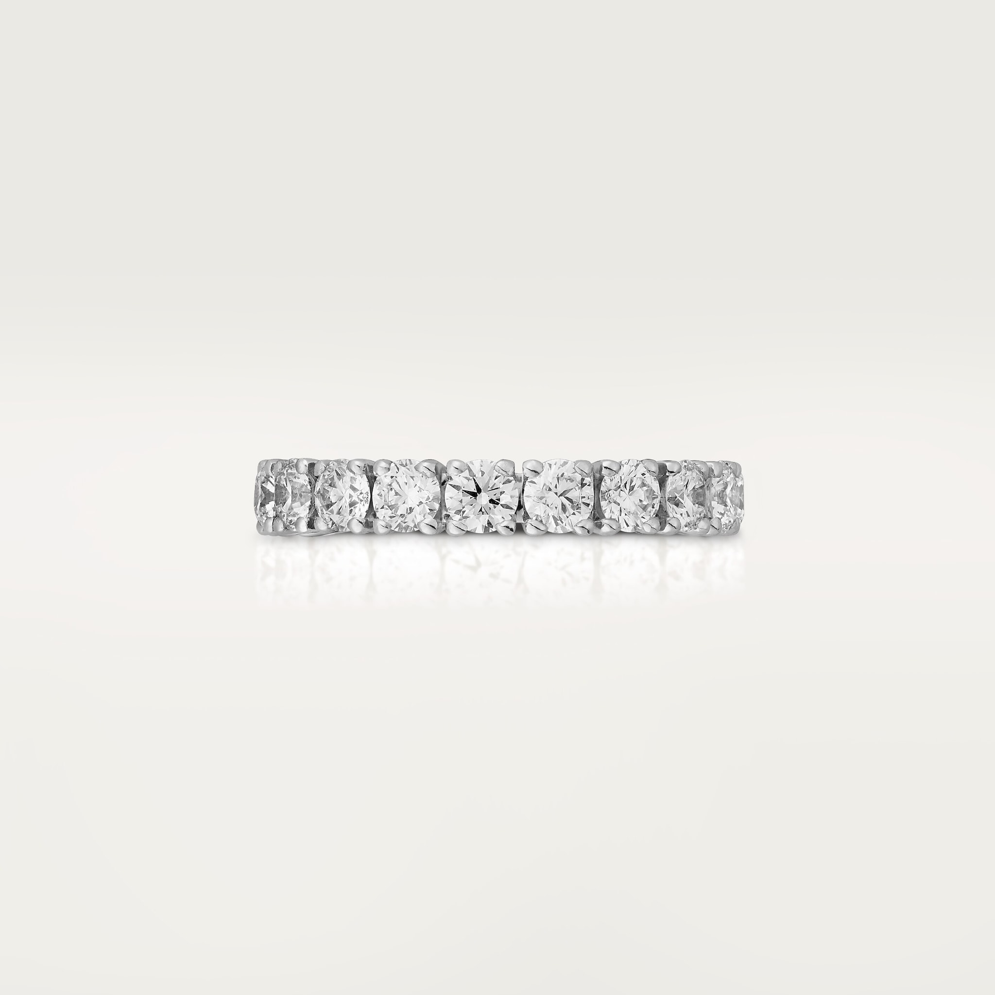 Cartier Destin&eacute;e wedding band, 4.1 mm width, paved , image 6