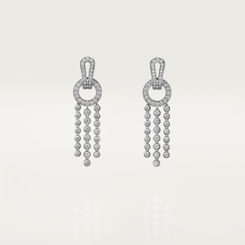 Agrafe earrings, brilliant-cut diamonds, paved Agrafe earrings, brilliant-cut diamonds, paved
