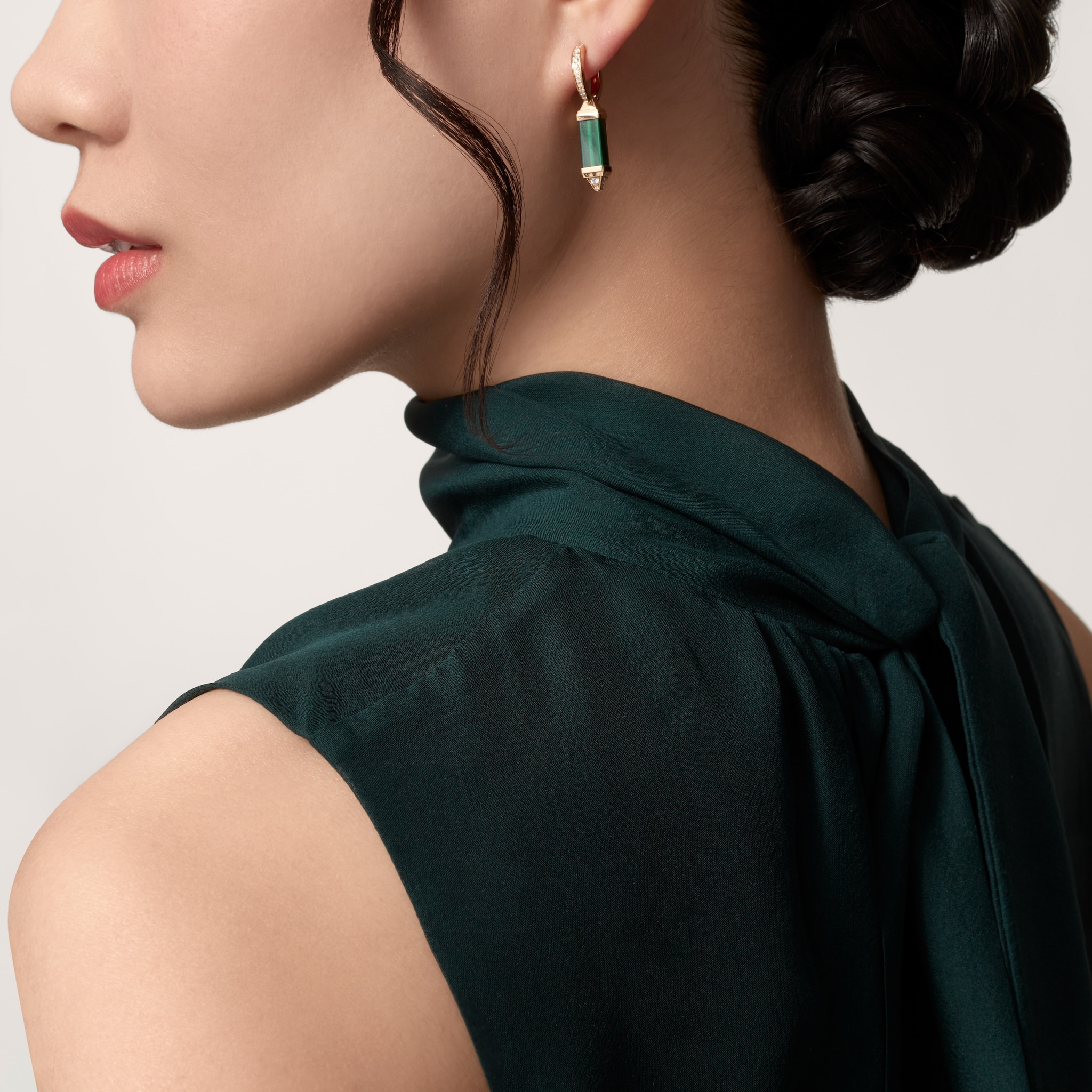 Les Berlingots de Cartier sleeper earrings, diamonds