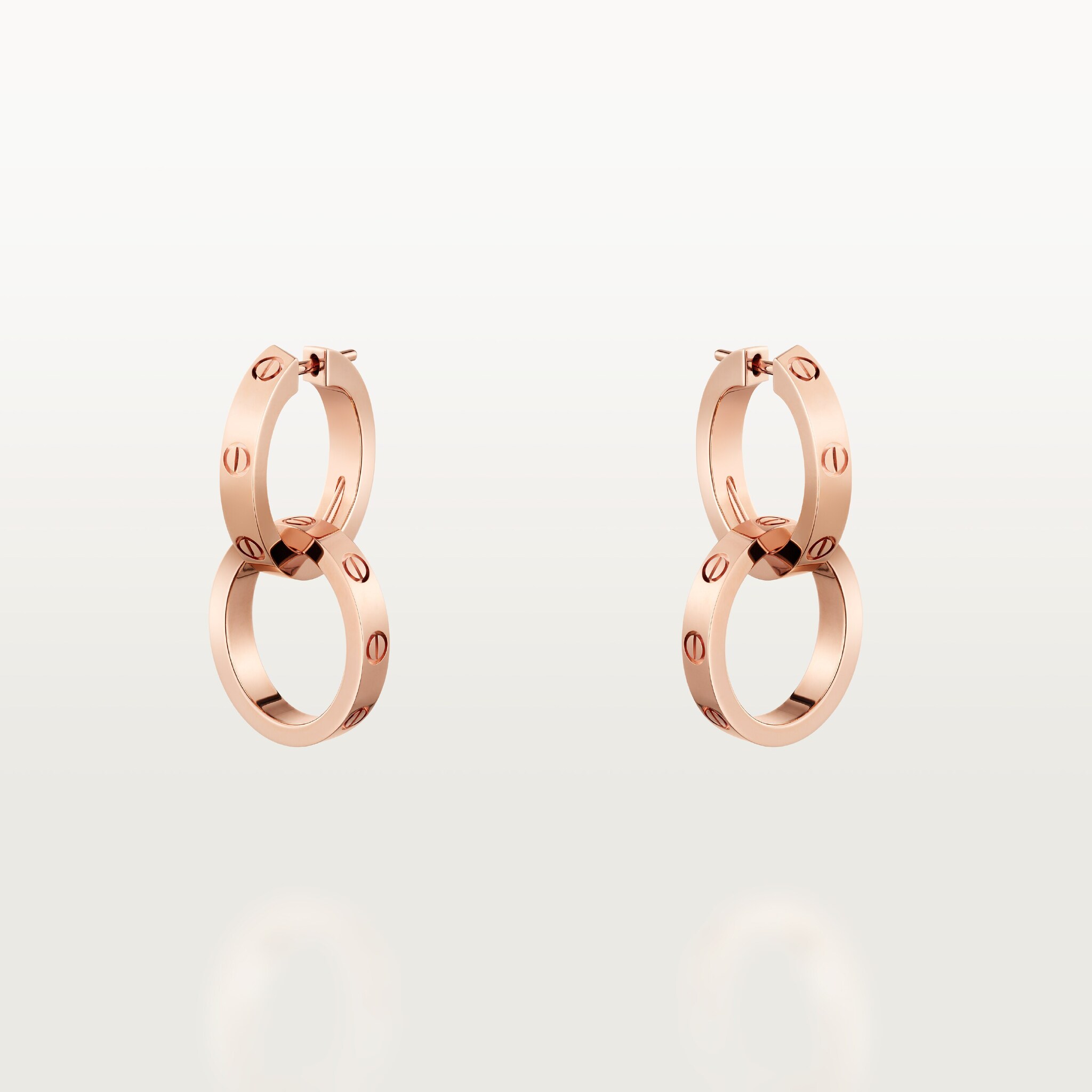 LOVE# earrings, multiwear, half-paved