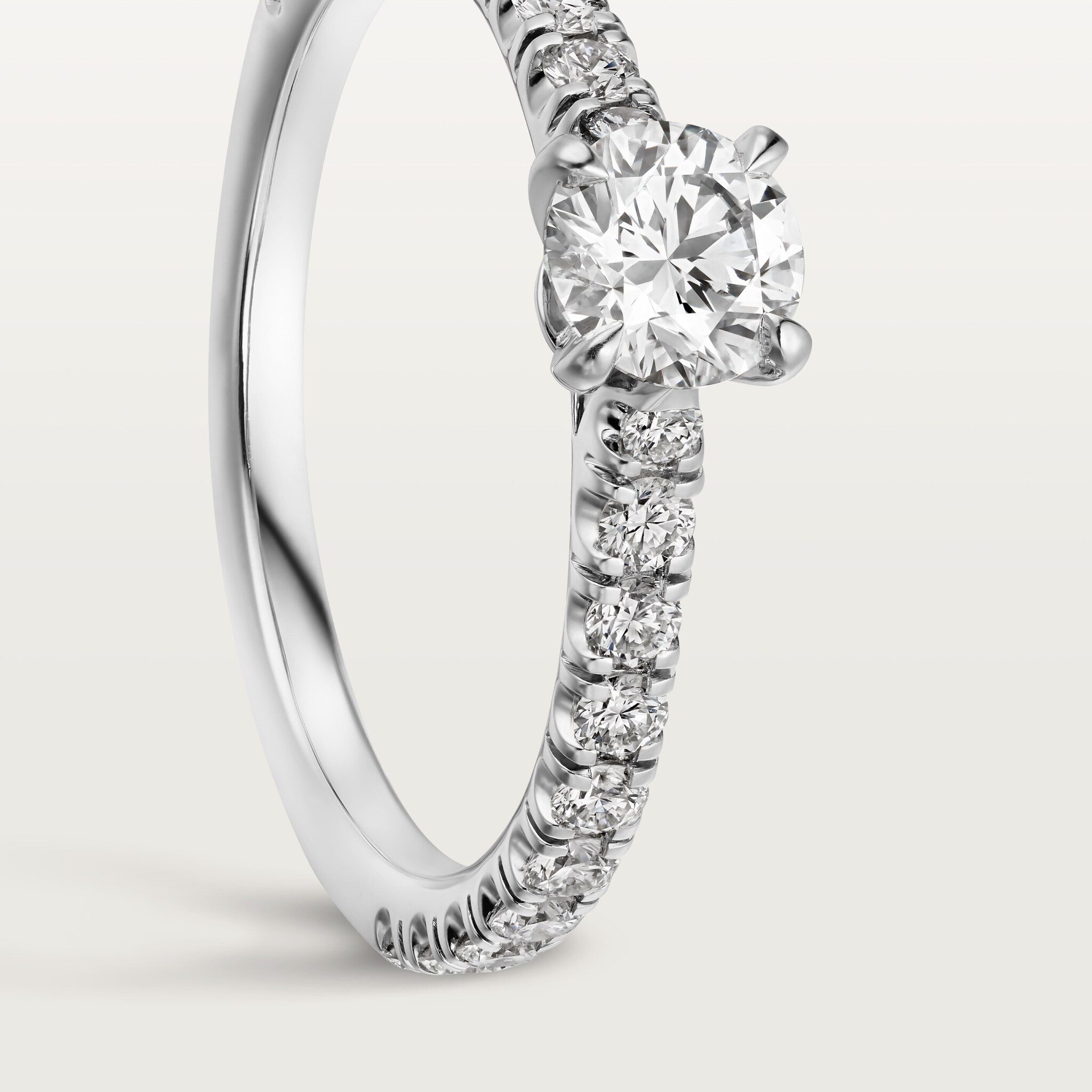 1895 solitaire, brilliant-cut diamond, paved , image 7