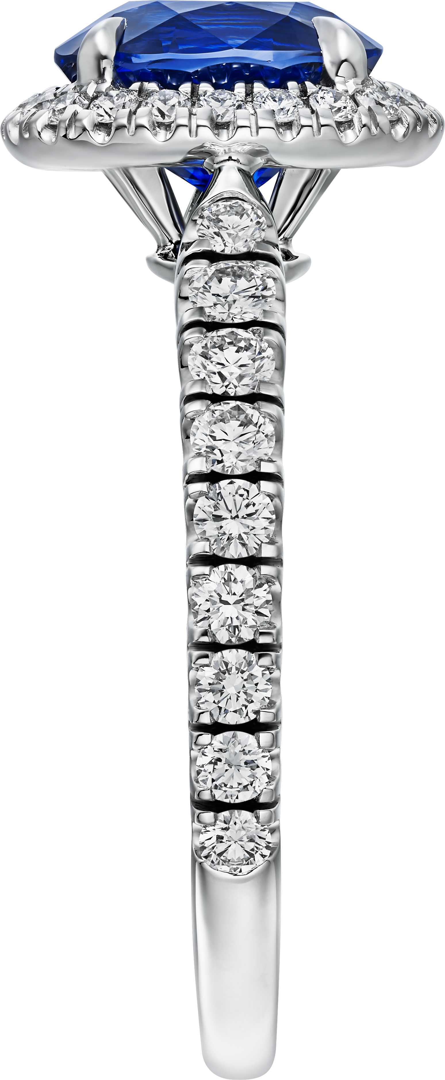 Cartier Destin&eacute;e solitaire, oval-cut sapphire, paved , image 5