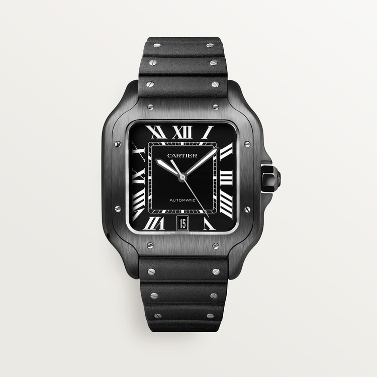 Cartier mens watch rubber strap discount