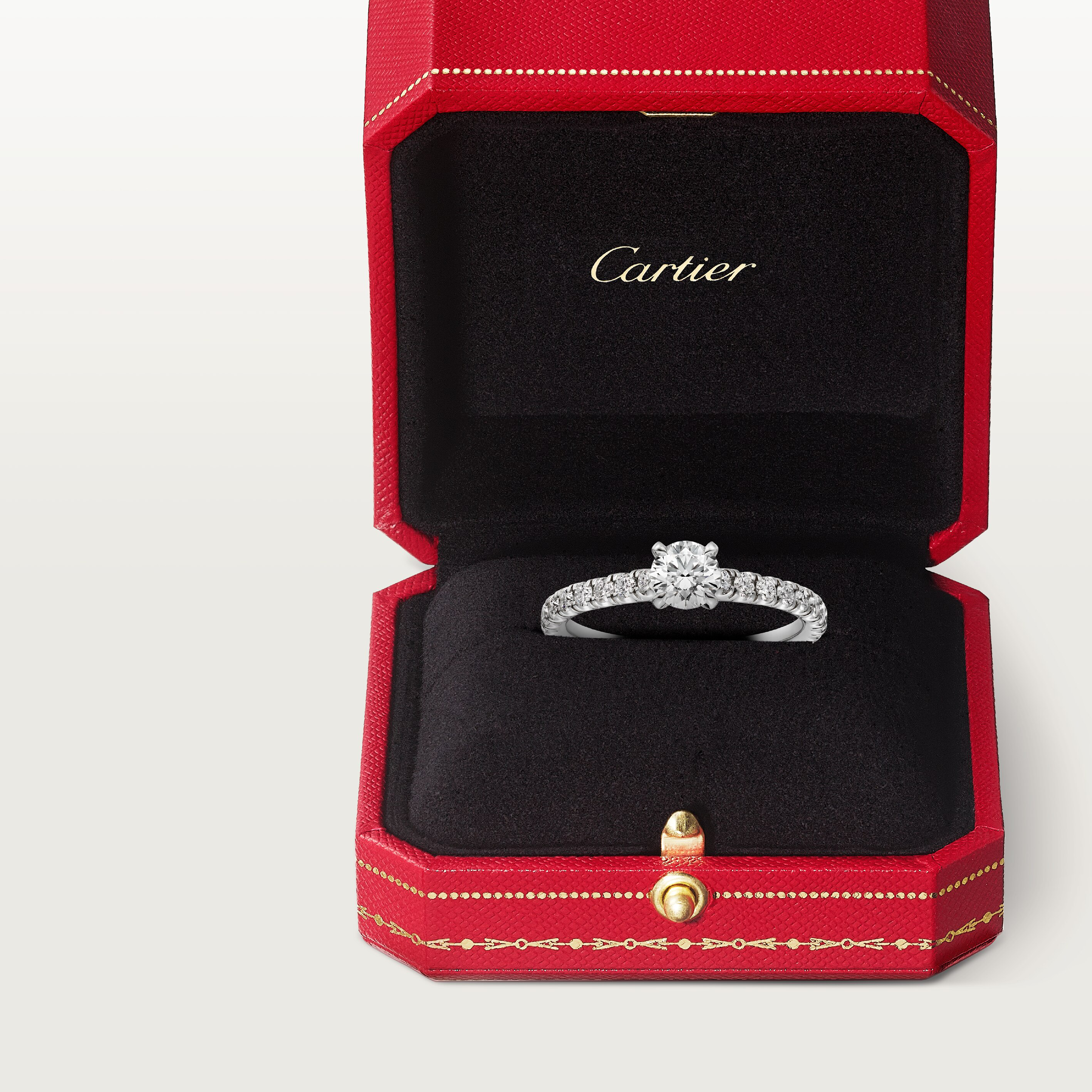 1895 solitaire, brilliant-cut diamond, paved , image 8