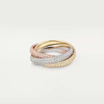 Trinity ring, classic model, paved Trinity ring, classic model, paved