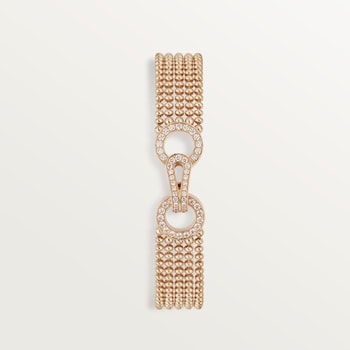 Agrafe bracelet, small model, half-paved Agrafe bracelet, small model, half-paved