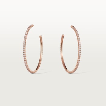 Etincelle de Cartier hoop earrings, large model, paved Etincelle de Cartier hoop earrings, large model, paved