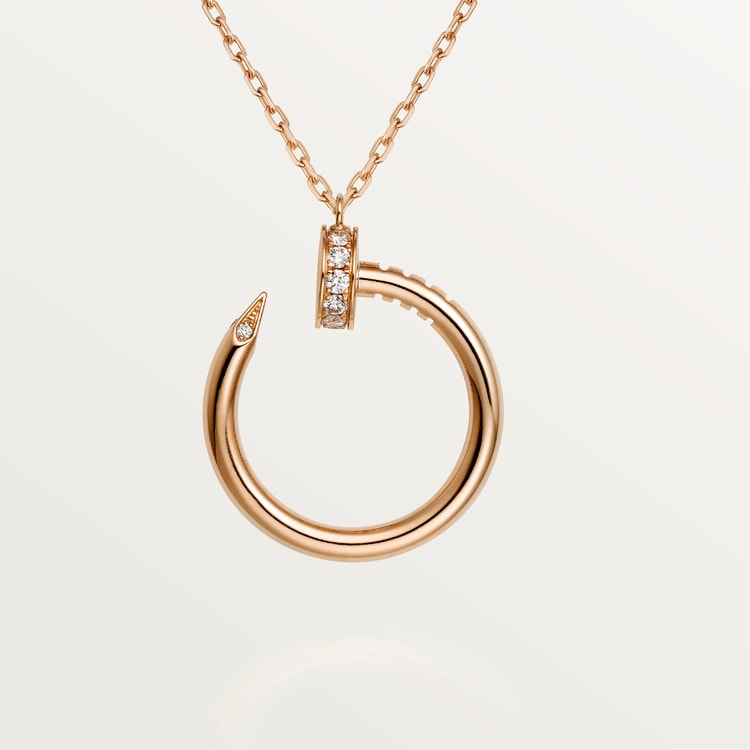 CRB7224513 Juste un Clou necklace Rose gold diamonds Cartier