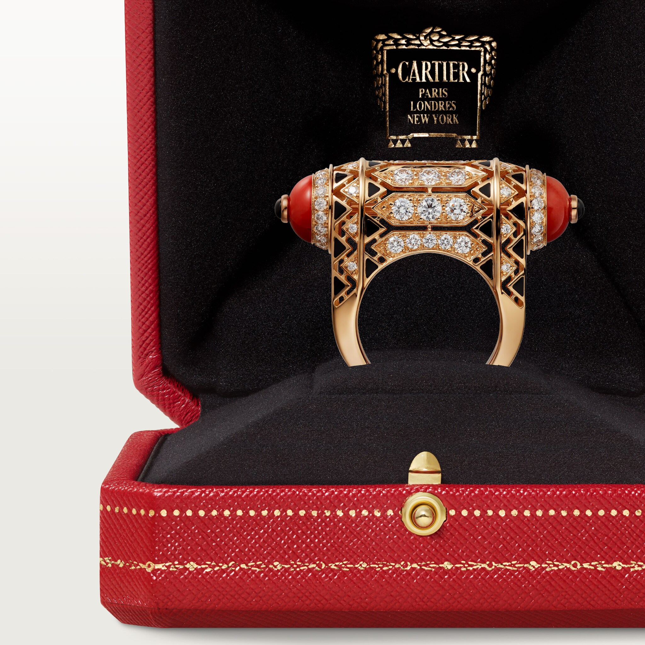 G&eacute;ometrie & Contrastes ring, coral, paved, image 8