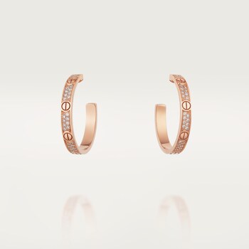 Cartier love earrings rose gold best sale