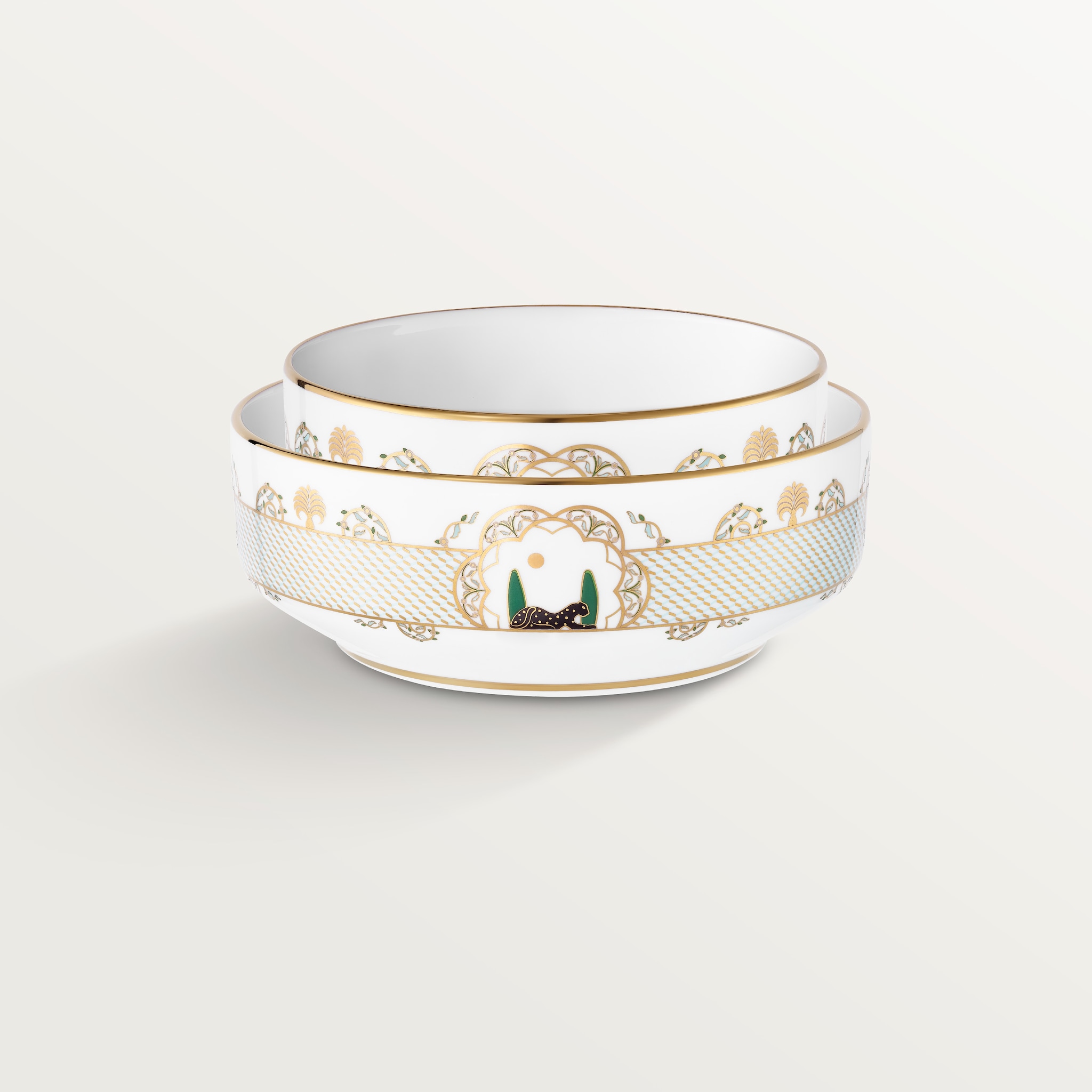 Set of two Panth&egrave;re de Cartier bowls