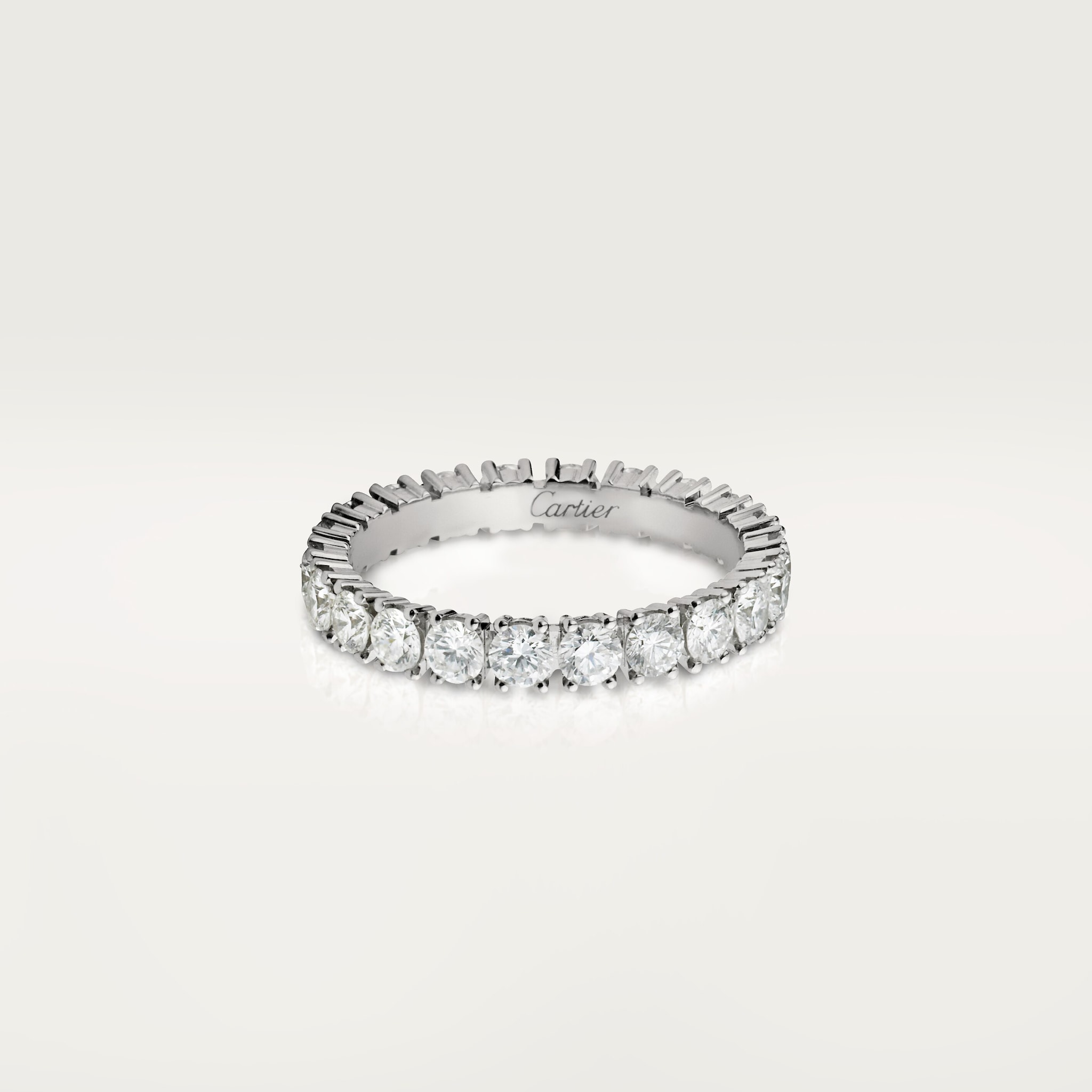 Cartier Destin&eacute;e wedding band, 3.3 mm width, paved 