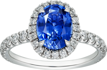 Cartier Destinée solitaire, oval-cut sapphire, paved  Cartier Destinée solitaire, oval-cut sapphire, paved