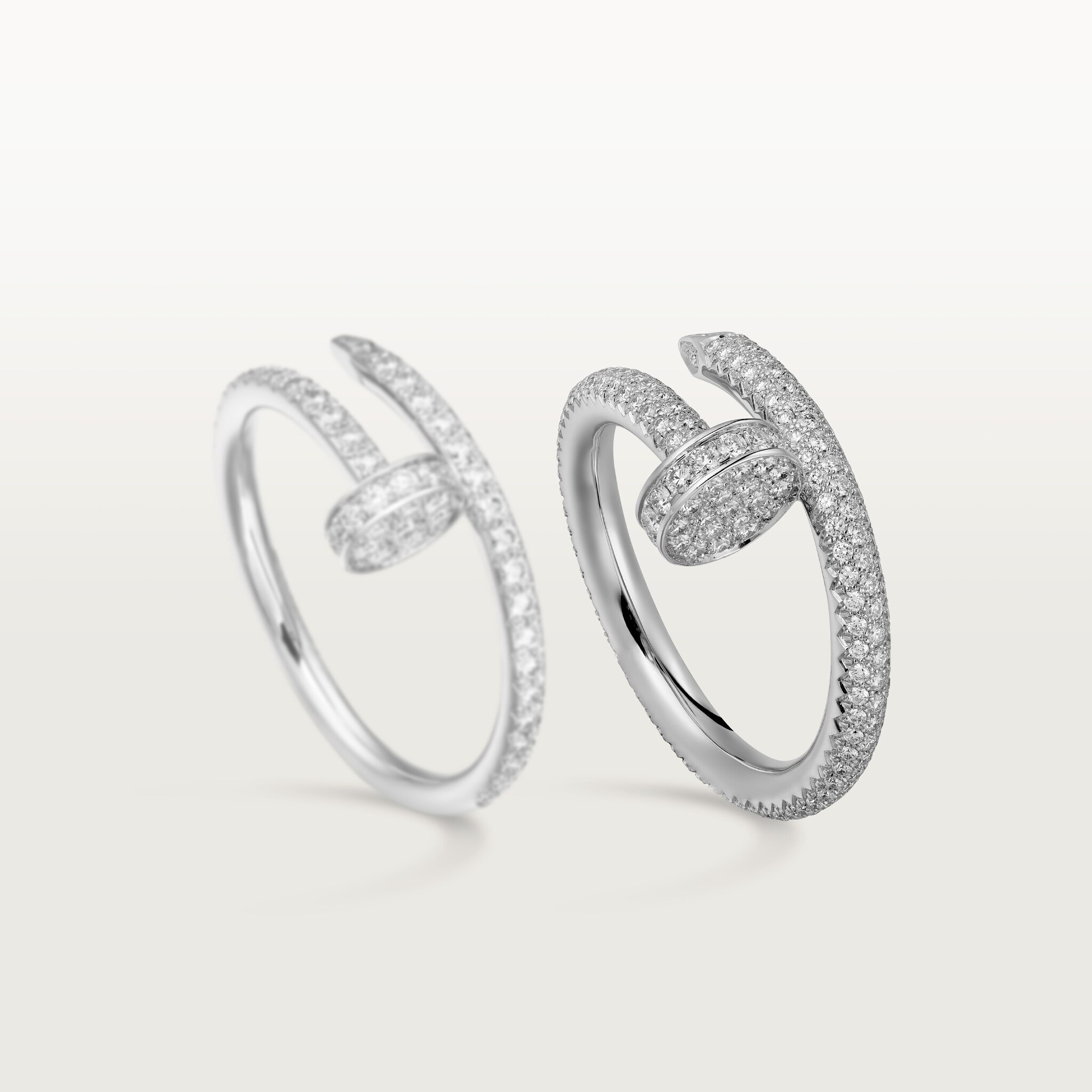 Juste un Clou ring, classic model, paved, image 4