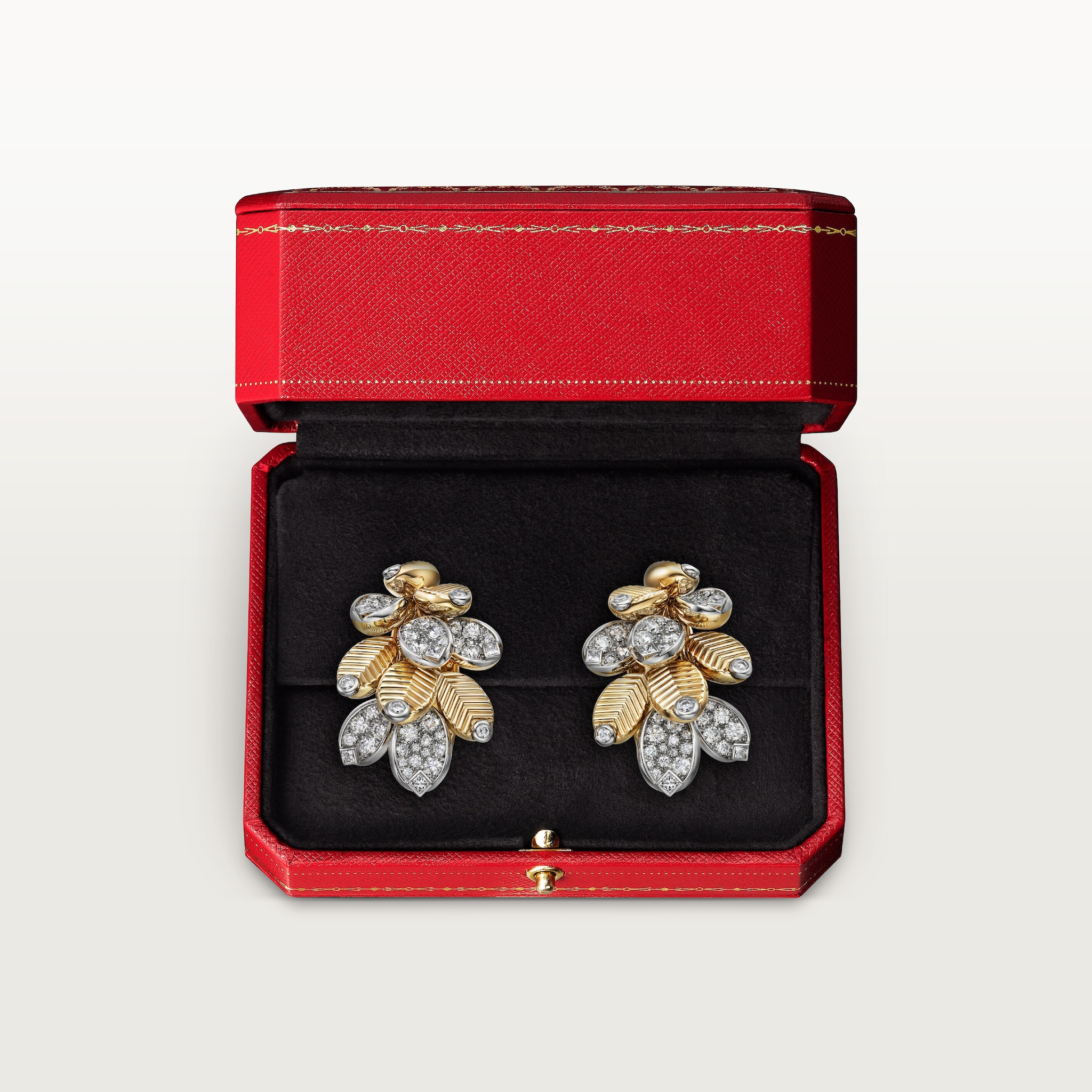 Grain de Caf&eacute; earrings, semi-paved, image 7