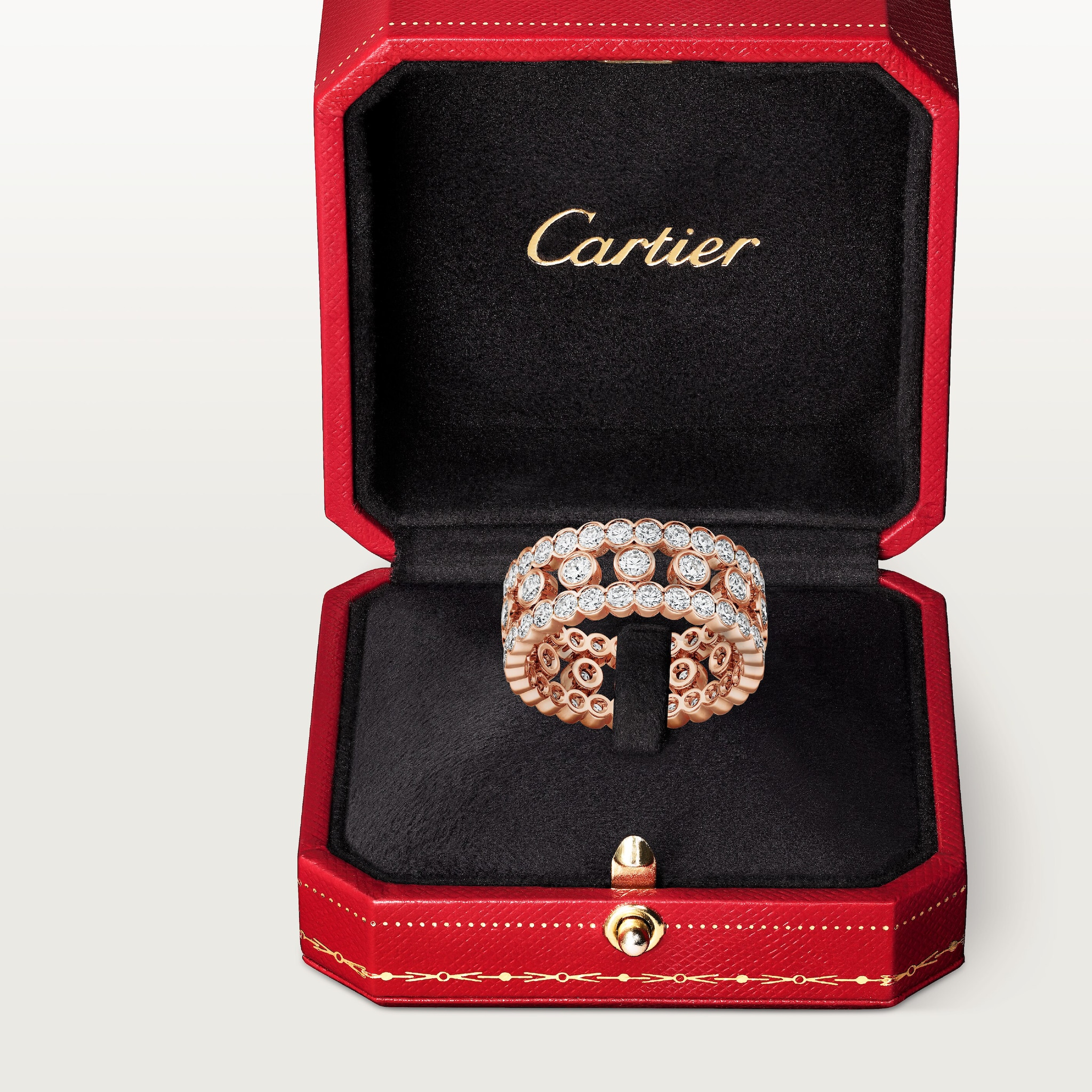 Broderie de Cartier ring, triple row, diamonds, image 6