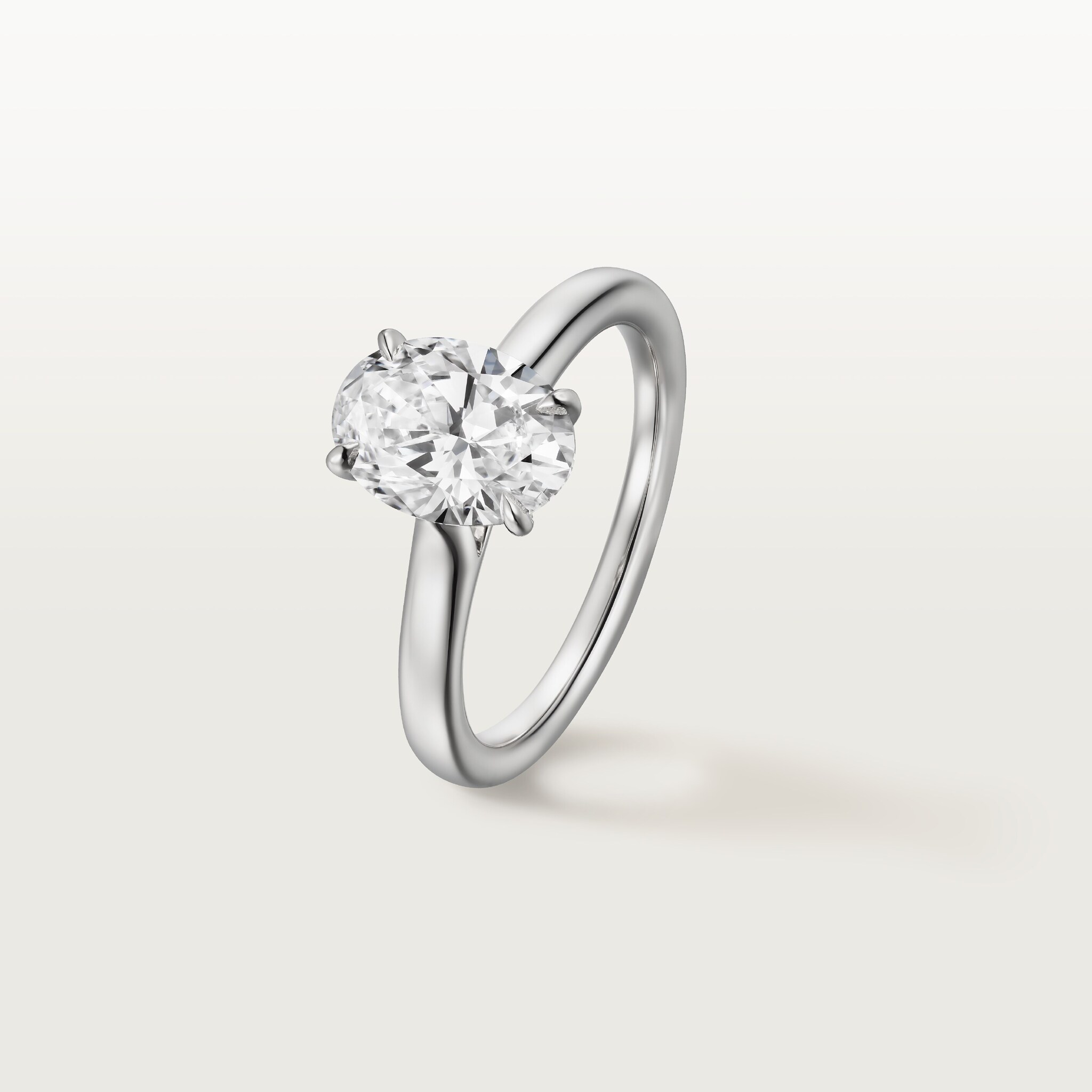 1895 solitaire, oval-cut diamond