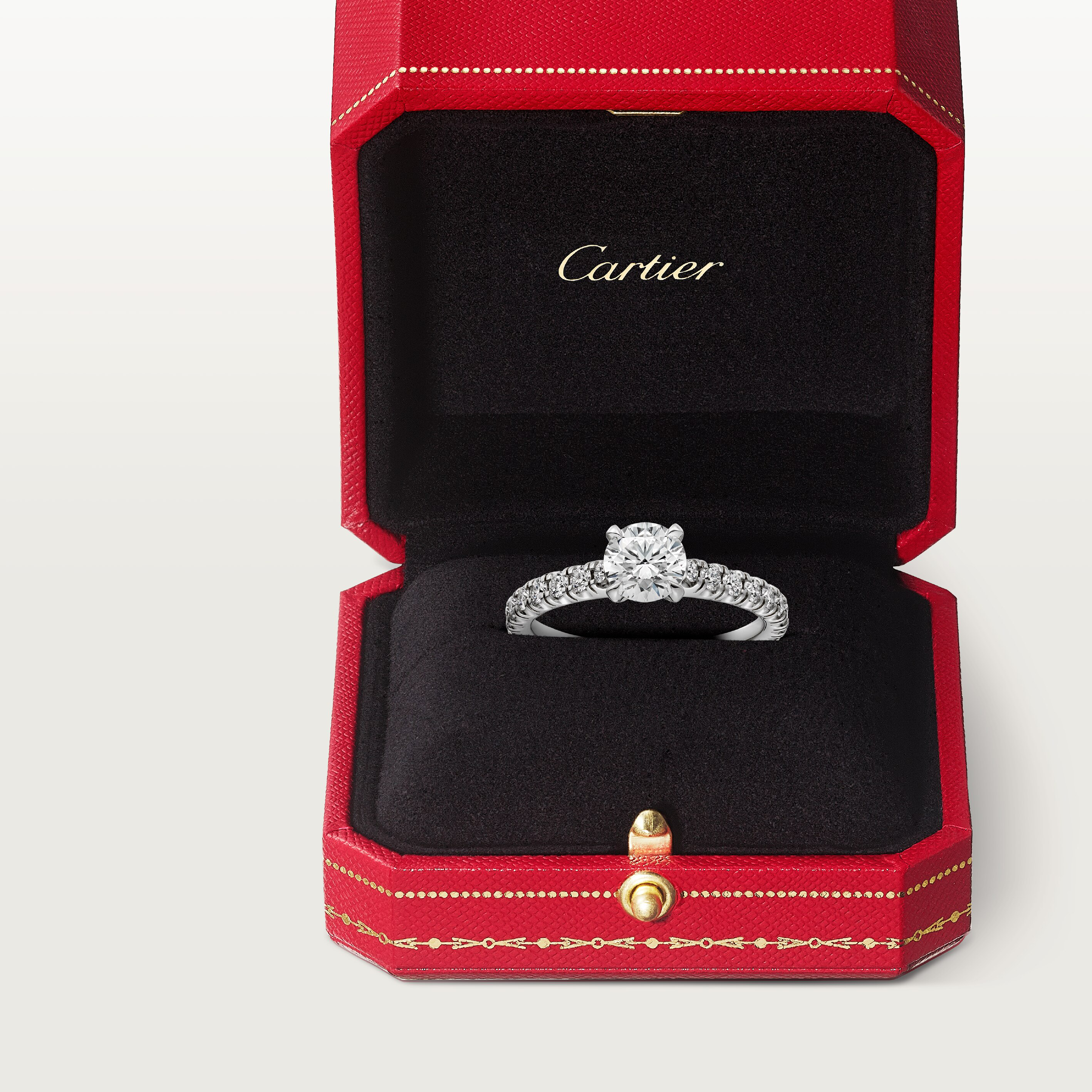 1895 solitaire, brilliant-cut diamond, paved , image 8