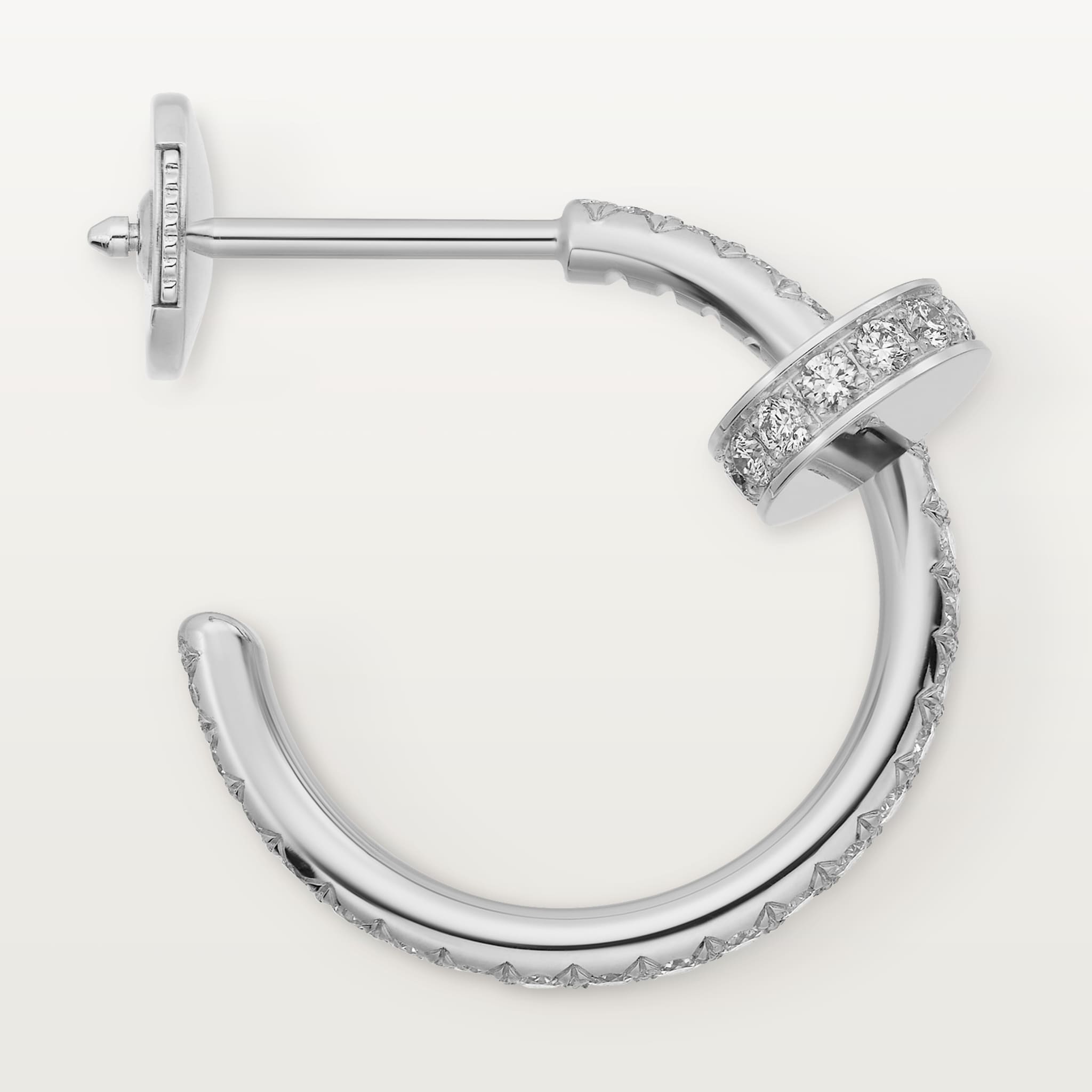 Juste un Clou hoop earrings, small model, paved, image 5