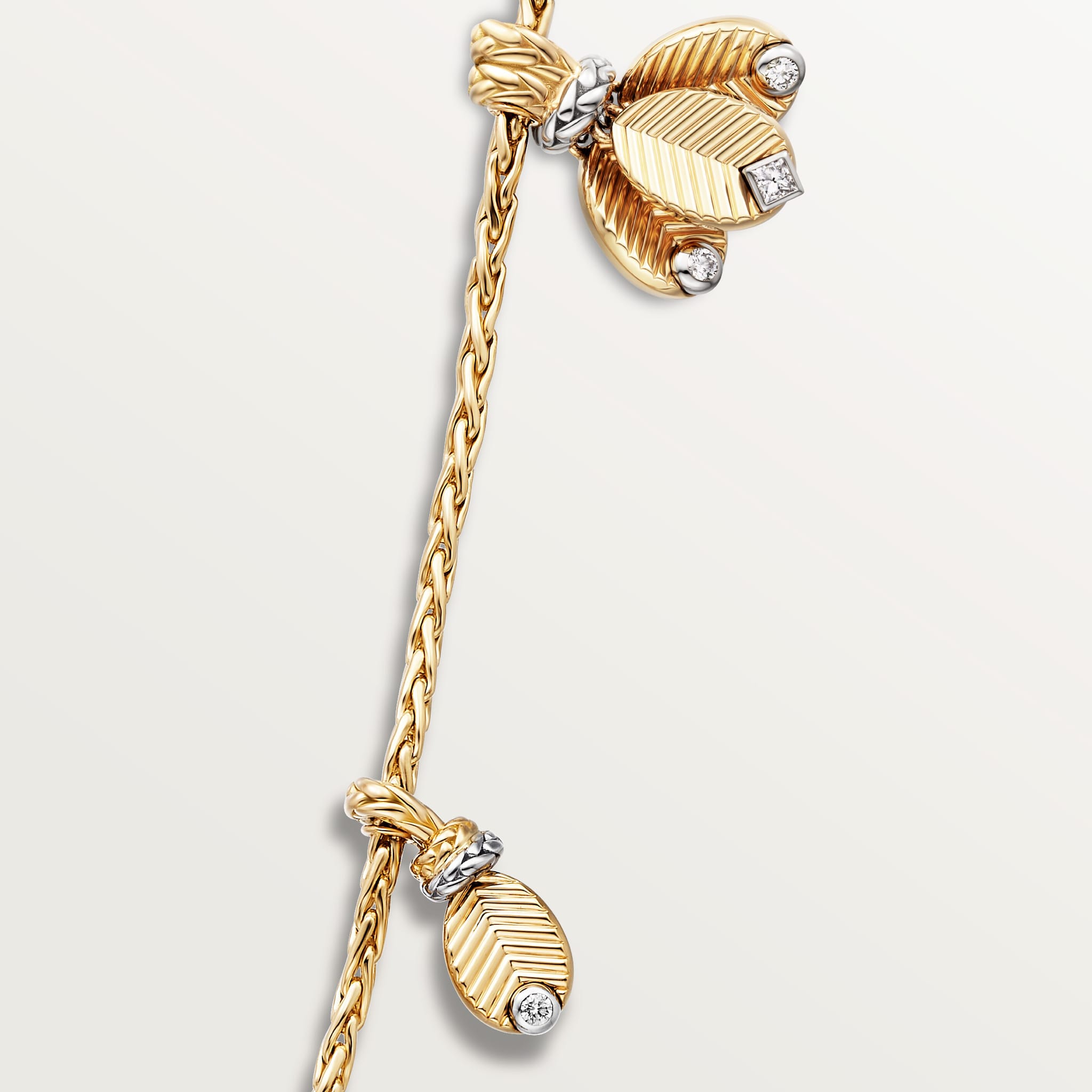 Grain de Caf&eacute; long necklace, diamonds