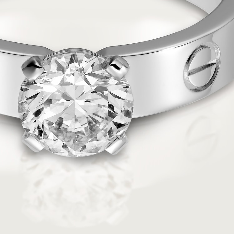 Love solitaire white gold best sale diamond