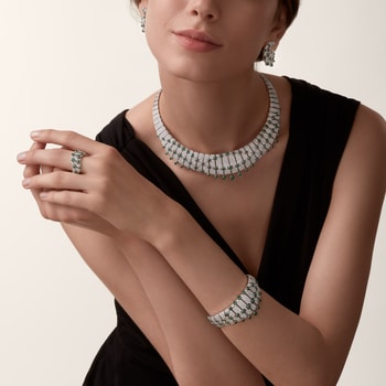 Le Voyage Recommencé hoop earrings, emerald, paved Le Voyage Recommencé hoop earrings, emerald, paved