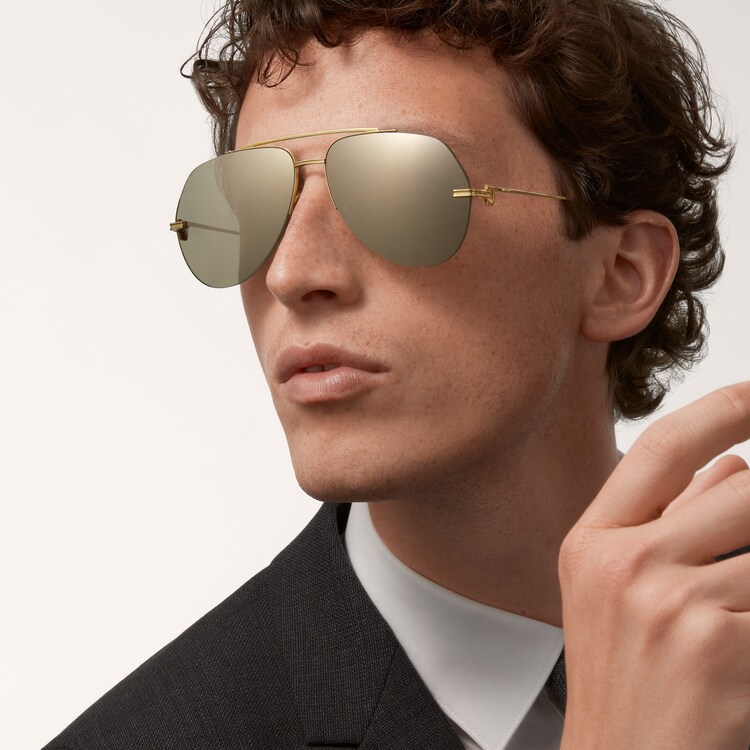CRESP00015 Premiere de Cartier precious sunglasses Yellow gold Premiere de Cartier motif Cartier