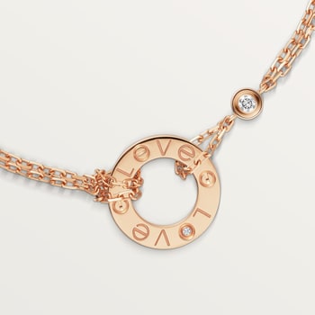 #LOVE# bracelet, on chain, 2 diamonds #LOVE# bracelet, on chain, 2 diamonds