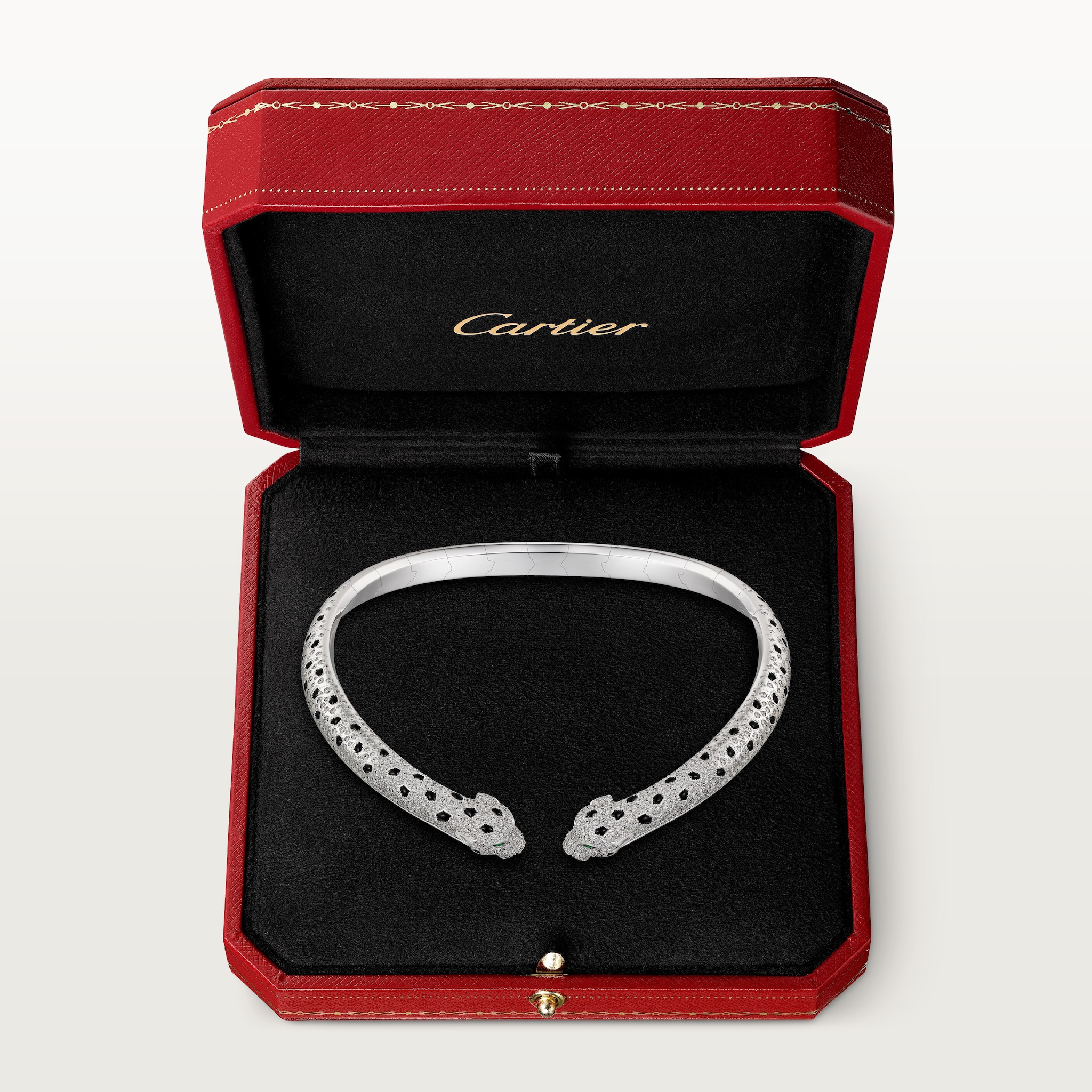 Panth&egrave;re de Cartier torque necklace, articulated, paved, image 6