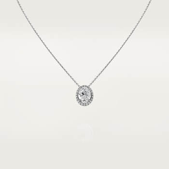 Cartier Destinée pendant, oval-cut diamond, paved  Cartier Destinée pendant, oval-cut diamond, paved