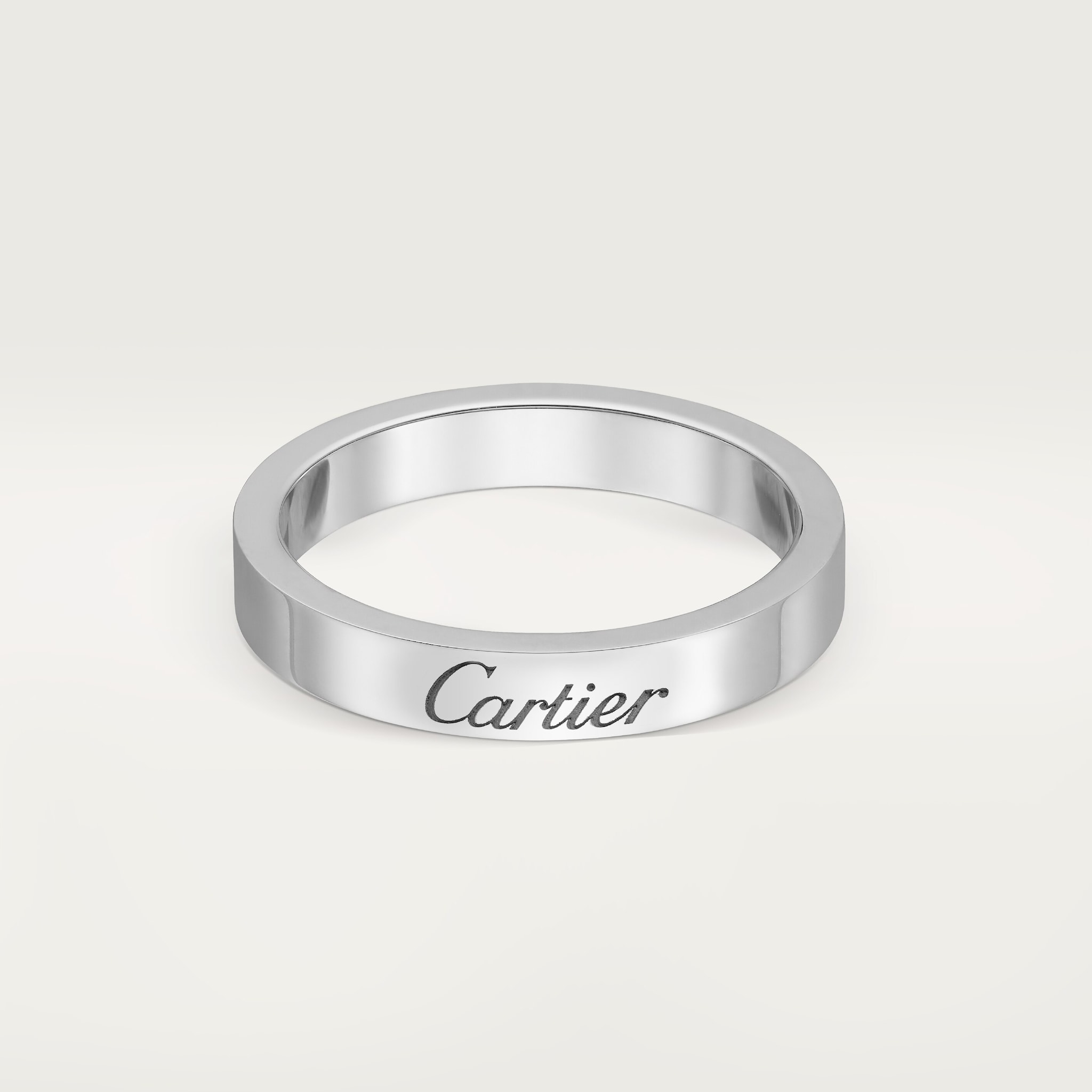 C de Cartier wedding band, 3 mm width