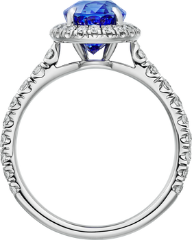 Cartier Destinée solitaire, oval-cut sapphire, paved  Cartier Destinée solitaire, oval-cut sapphire, paved
