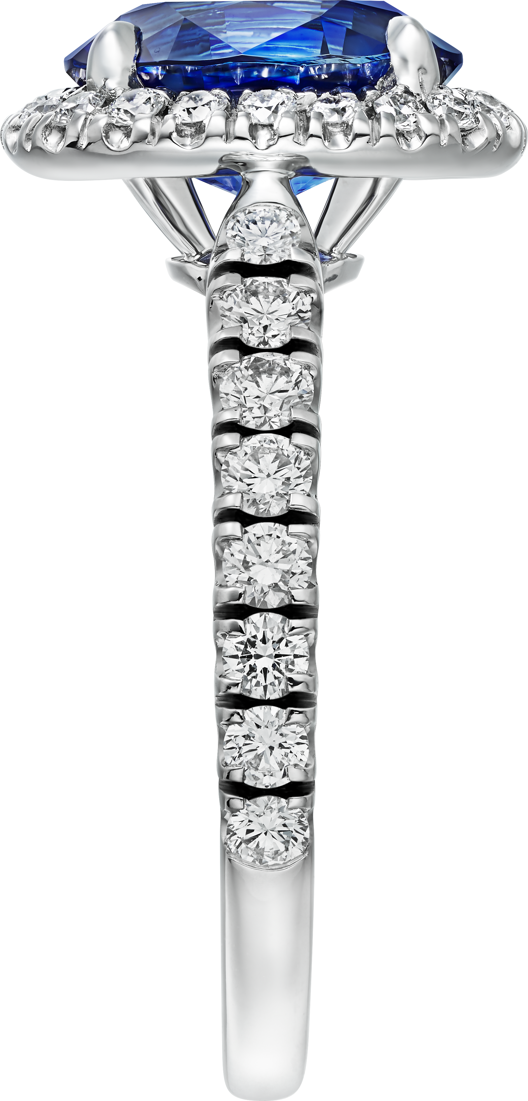 Cartier Destin&eacute;e solitaire, oval-cut sapphire, paved , image 5