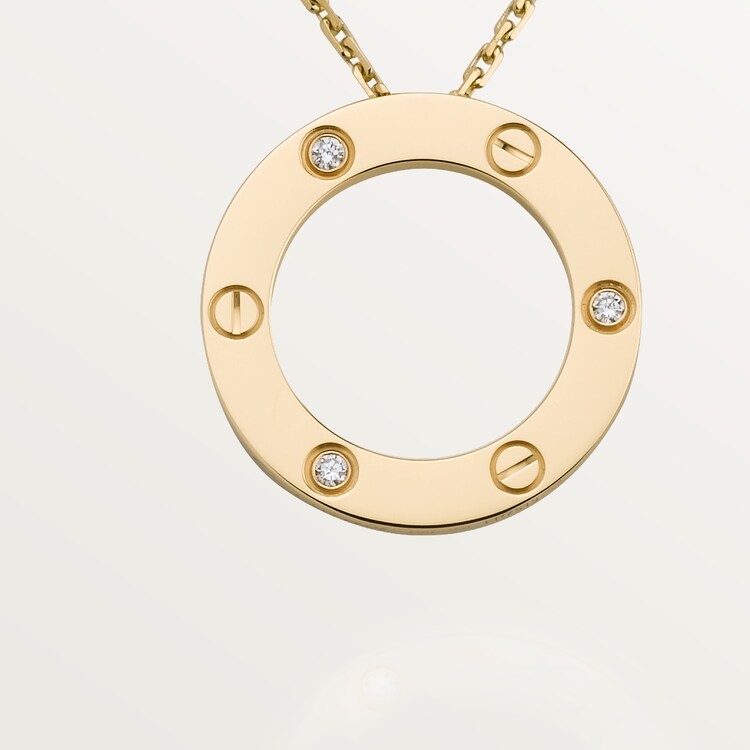 LOVE necklace 3 diamonds