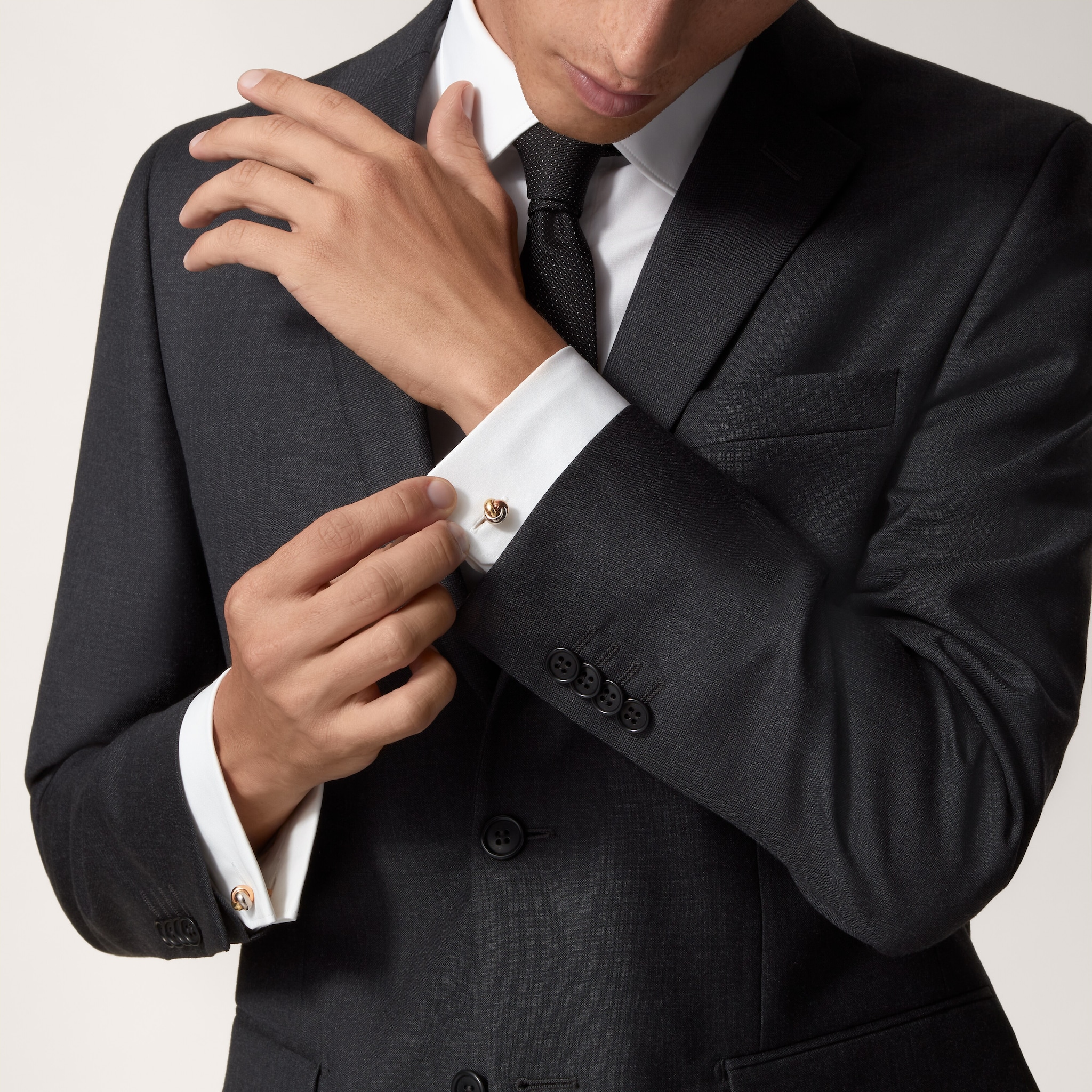 CRT1220731 - Trinity cufflinks - Yellow, pink and white gold - Cartier