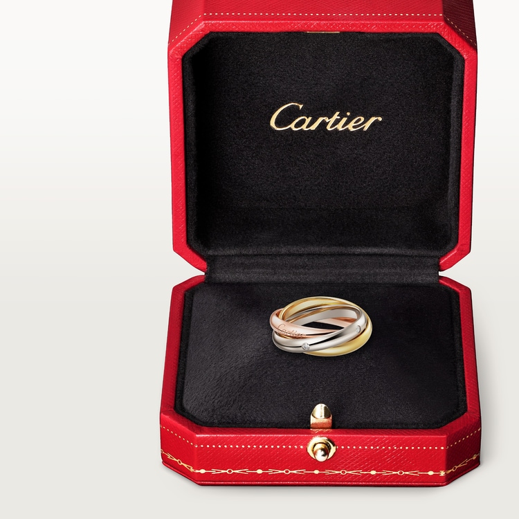 Cartier トリニティ ダイヤモンド5石 TRINITY 5DIAMONDS Trinity ring, classic model, 5 diamonds
