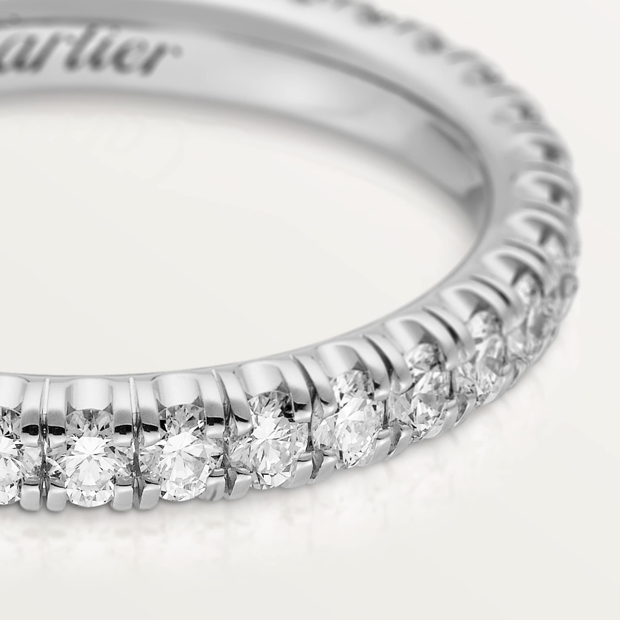 Etincelle de Cartier wedding band, 2 mm width, paved