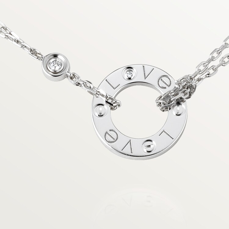 Cartier love sales necklace white gold
