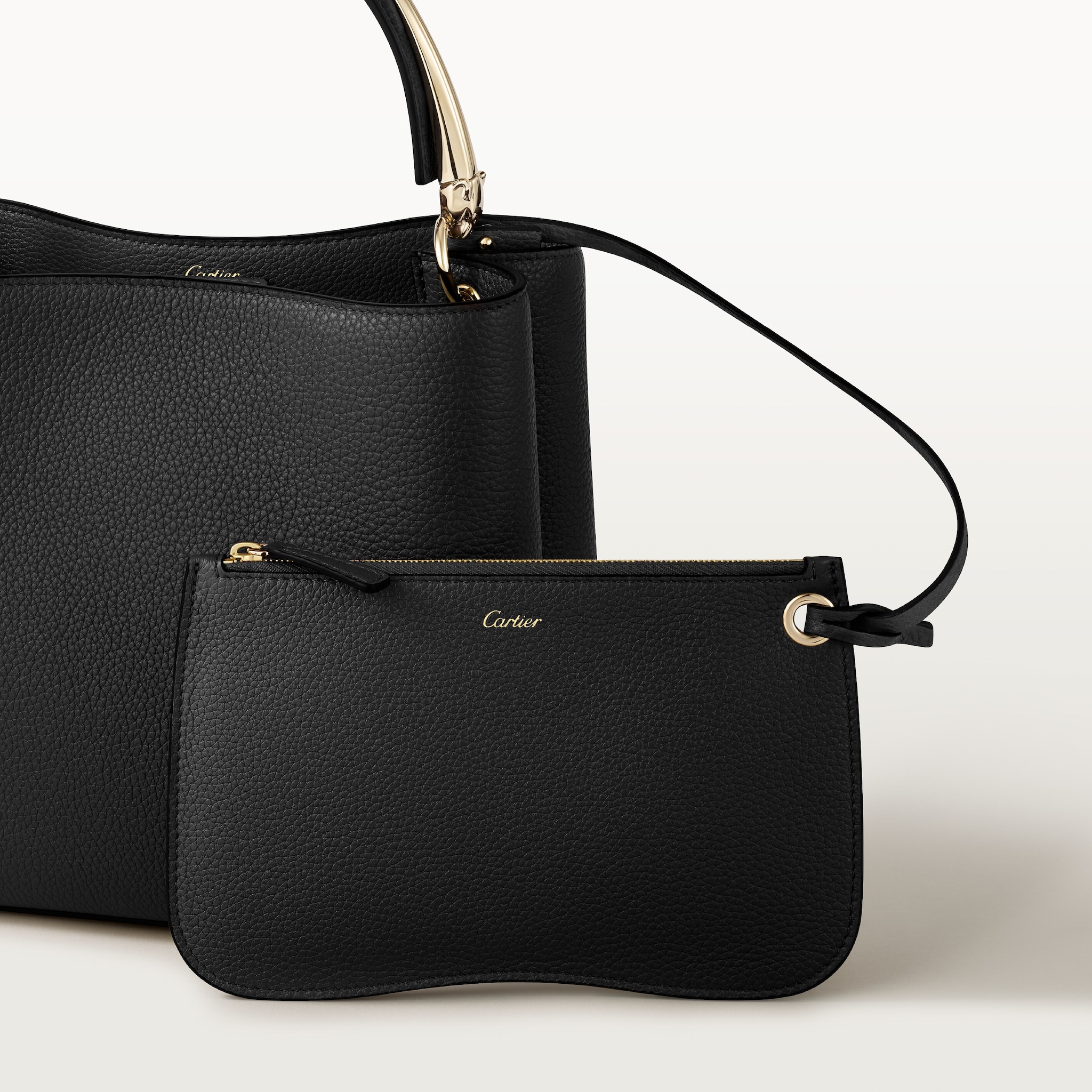 Small model handle bag, Panth&egrave;re Double de Cartier, image 6