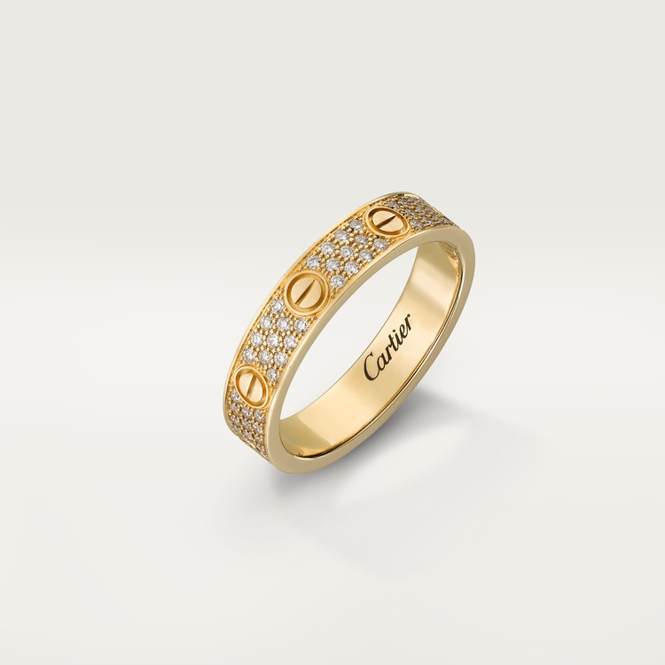CRB4083300 LOVE wedding band diamond paved Yellow gold diamonds Cartier