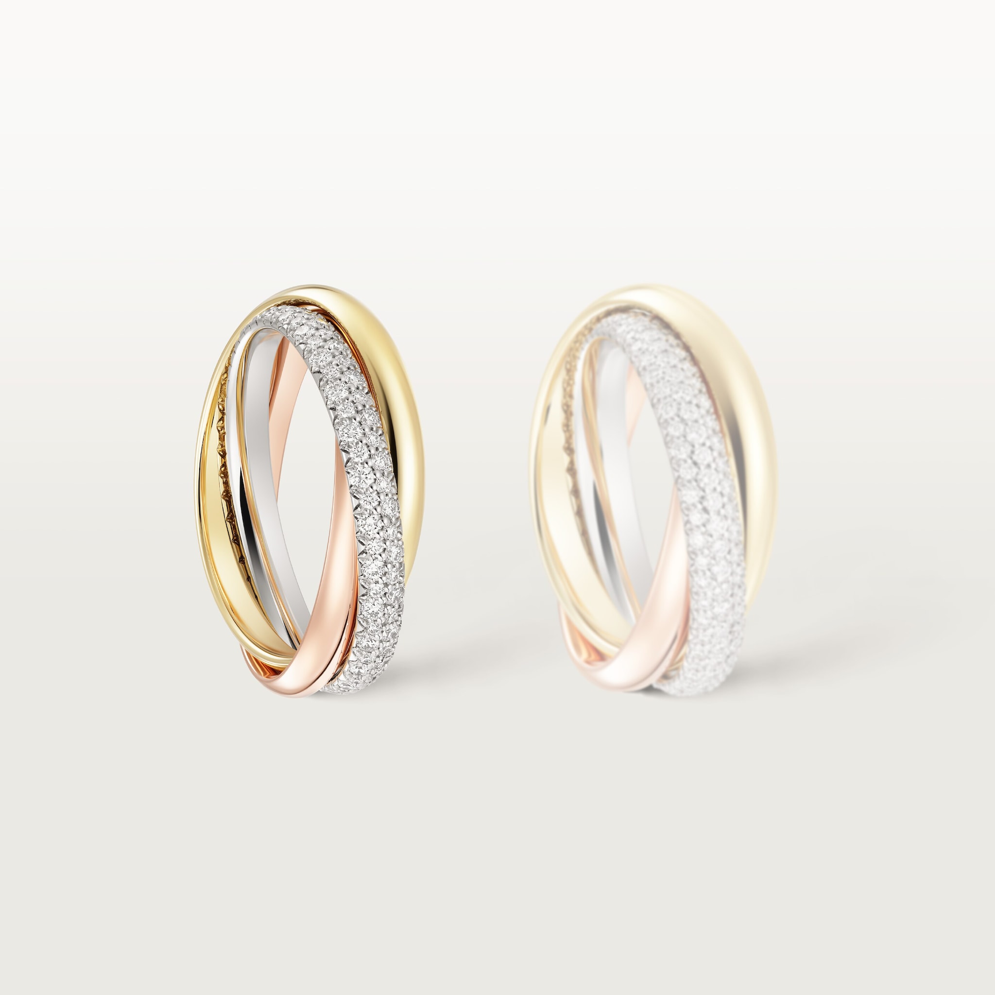 Trinity ring, small model, half-paved