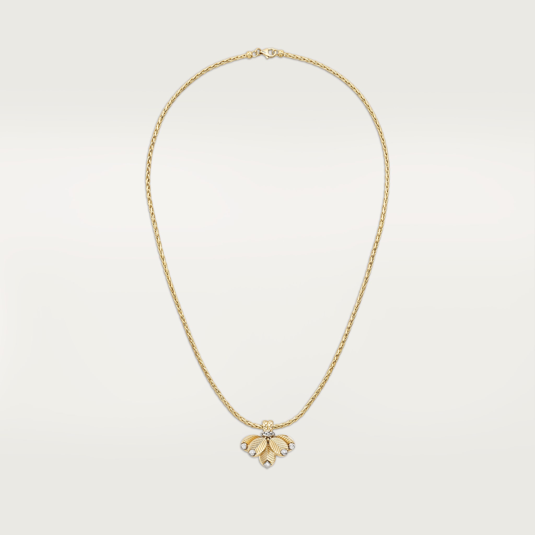 Collier Grain de Caf&eacute;, diamants