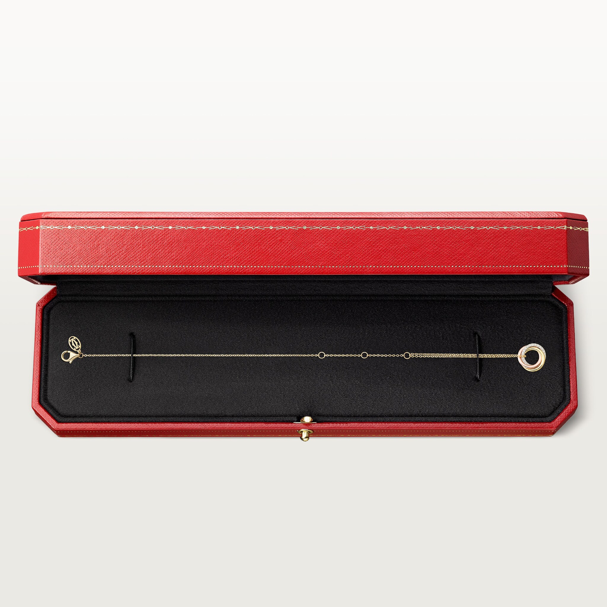 Trinity bracelet, on chain, diamonds, image 7