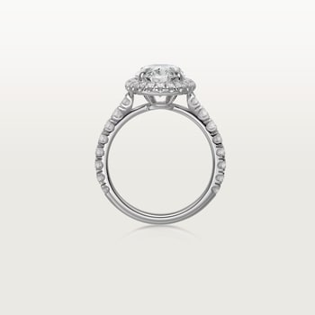 Cartier Destinée solitaire, oval-cut diamond, paved  Cartier Destinée solitaire, oval-cut diamond, paved
