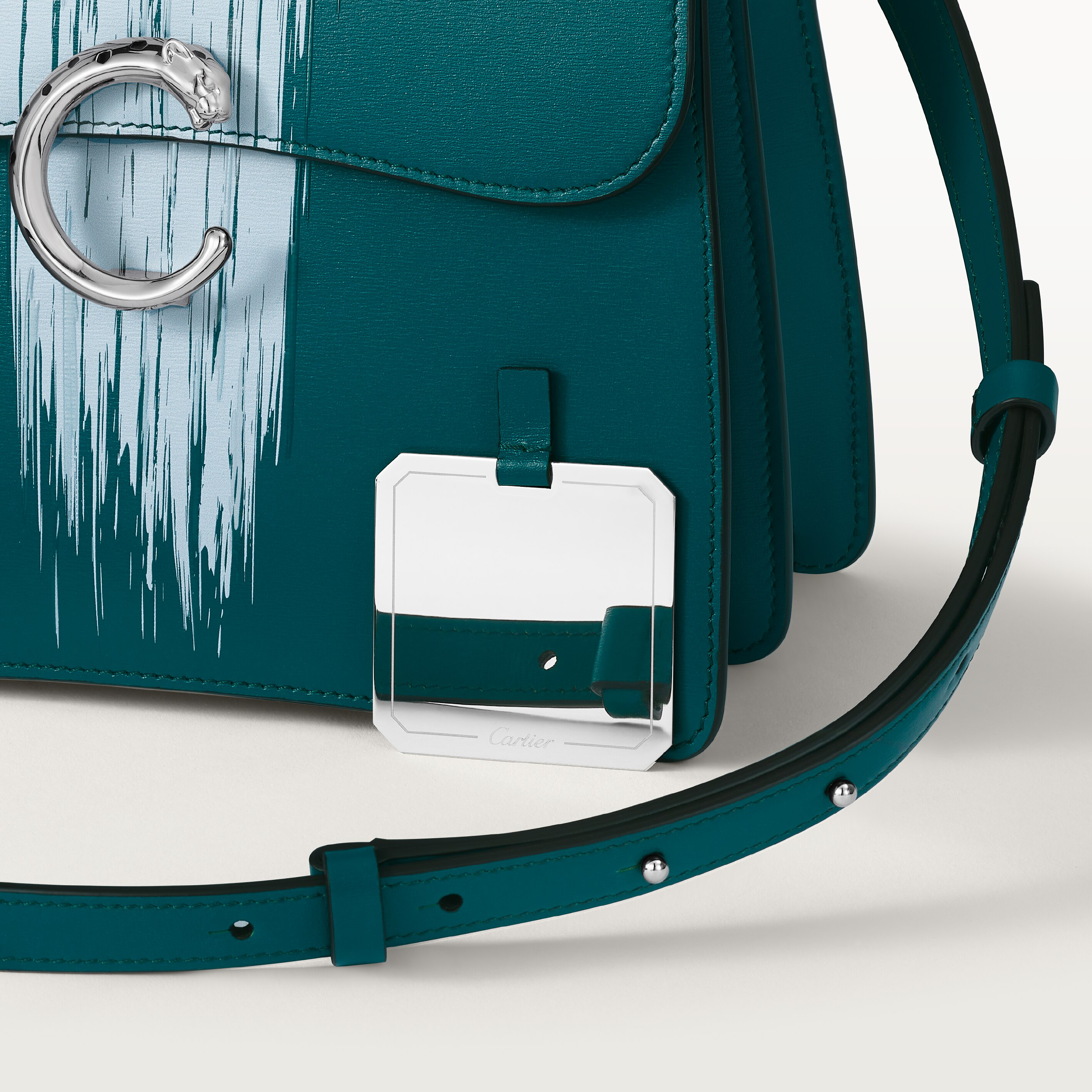 Top handle bag small model, Panthère de Cartier